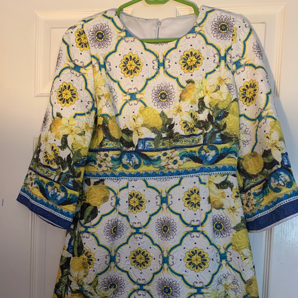 French Hand Made Stitched Quilted Vintage Dress